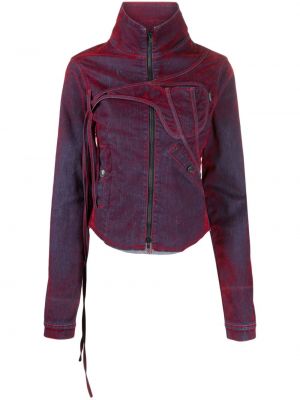 Jeansjacke mit reißverschluss Ottolinger rot