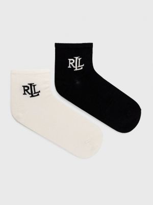 Černé hedvábné ponožky Lauren Ralph Lauren