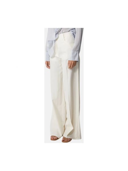 Pantalones de algodón de viscosa Forte Forte beige