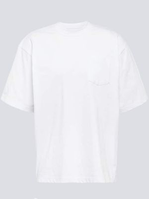Pamučna majica od jersey Sacai bijela