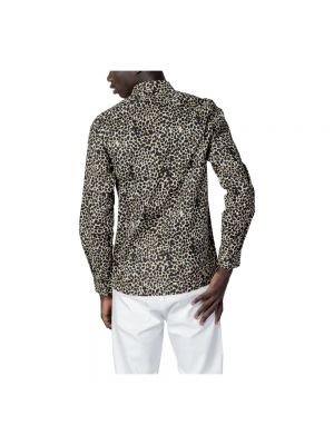 Camisa con botones con estampado leopardo Antony Morato beige