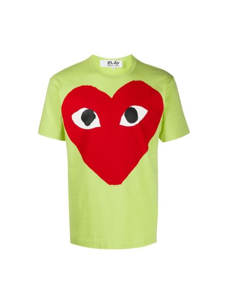 T-shirt à imprimé de motif coeur Comme Des Garçons Play vert