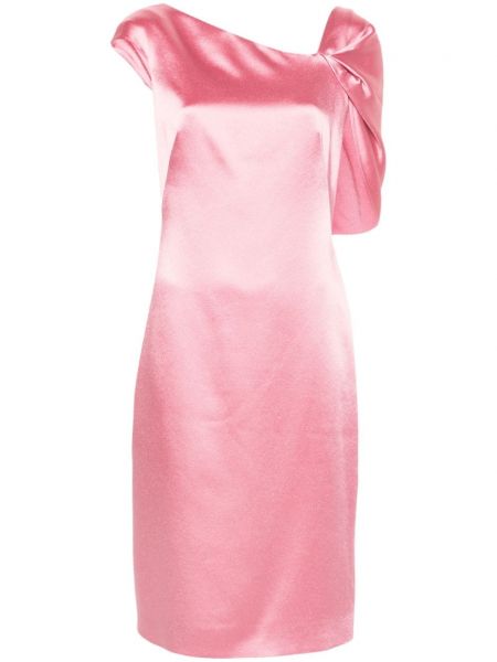 Asimetrična midi obleka Givenchy roza