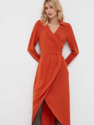 Midi ruha Sisley narancsszínű