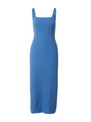 Midi šaty Abercrombie & Fitch modrá