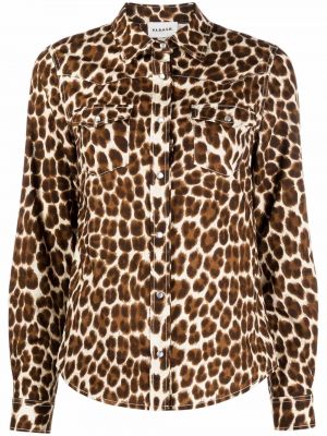 Camisa con estampado leopardo P.a.r.o.s.h. marrón