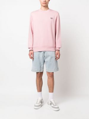 Sweat brodé Fred Perry rose