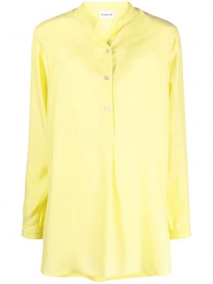 Μεταξωτό πουκάμισο με κουμπιά P.a.r.o.s.h. κίτρινο