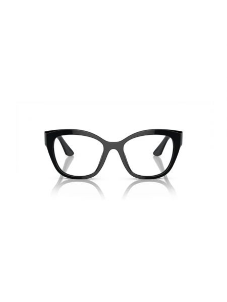 Okulary korekcyjne skórzane Miu Miu czarne