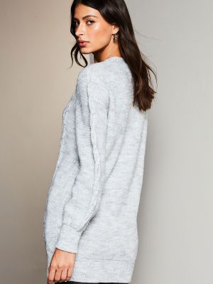 Длинный свитер Lipsy серый