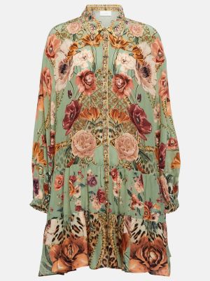 Květinové hedvábné šaty Camilla