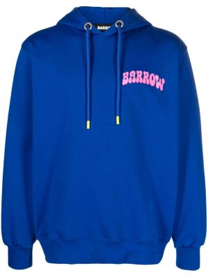 Kokvilnas kapučdžemperis ar apdruku Barrow zils