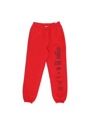 Spodnie sportowe polarowe Nike czerwone