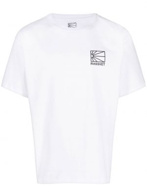 Тениска с принт Paccbet бяло