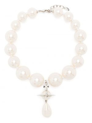 Náhrdelník s perlami Vivienne Westwood stříbrný