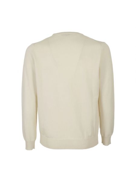 Suéter de cachemir con estampado de cachemira Kangra blanco