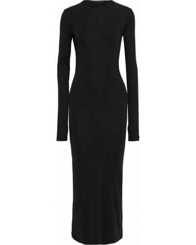 Černé maxi šaty bavlněné Helmut Lang