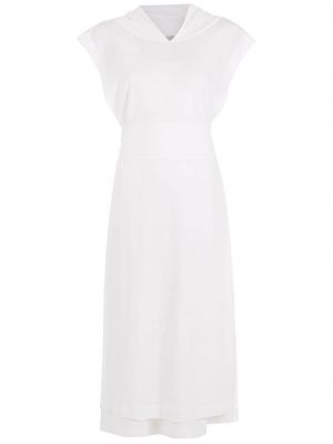 Obleka z draperijo Alcaçuz bela