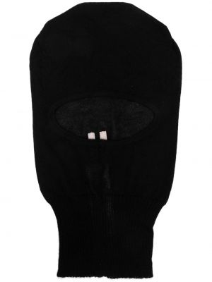 Плетена кашмирена шапка Rick Owens черно