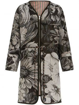 Palton cu model floral Etro gri