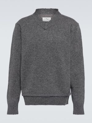 Вълнен пуловер Maison Margiela сиво