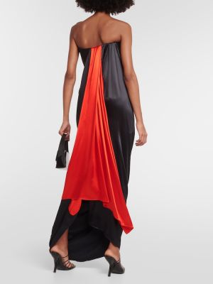 Sukienka długa drapowana Ferragamo czarna