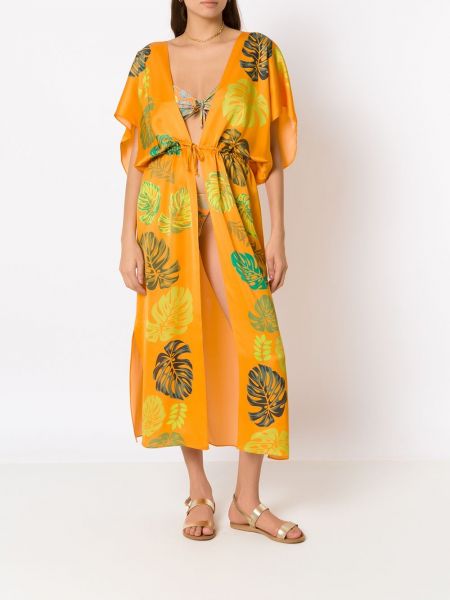 Kleid mit print Amir Slama orange