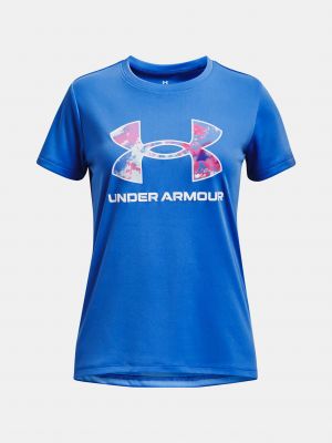 Športové tričko s potlačou Under Armour modrá