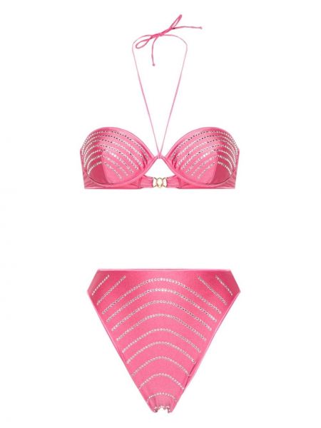 Bikini mit kristallen Oseree pink