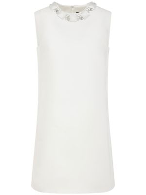 Svilena mini obleka Versace bela