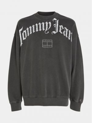 Laza szabású pulóver Tommy Jeans fekete