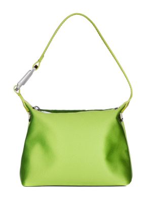 Slim fit szatén táska Eéra zöld