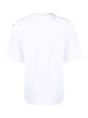 Bavlněné tričko s kožíškem Sportmax bílé