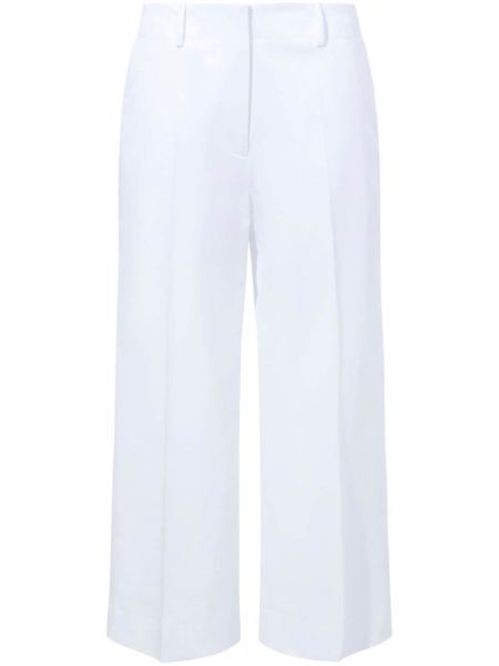 Pamučne hlače s prešanim naborom Proenza Schouler bijela