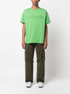 Bavlněné tričko Flaneur Homme zelené