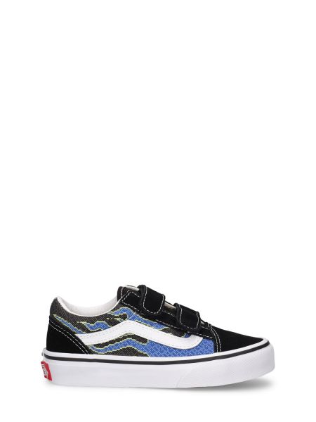 Læder sneakers for piger Vans sort