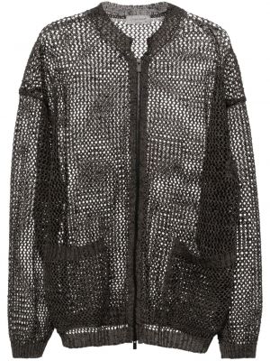 Džemperis ar rāvējslēdzēju Yohji Yamamoto pelēks
