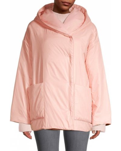 Пальто с капюшоном Eileen Fisher, розовое