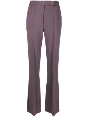 Pantaloni asimetrice din crep Elisabetta Franchi violet