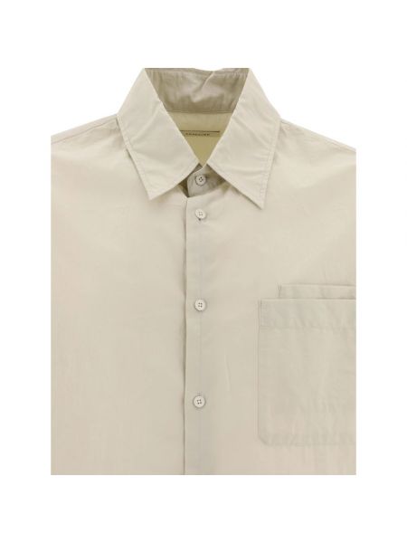 Camisa de seda de algodón Lemaire beige