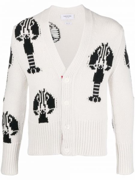 Cashmere strikkegenser Thom Browne hvit