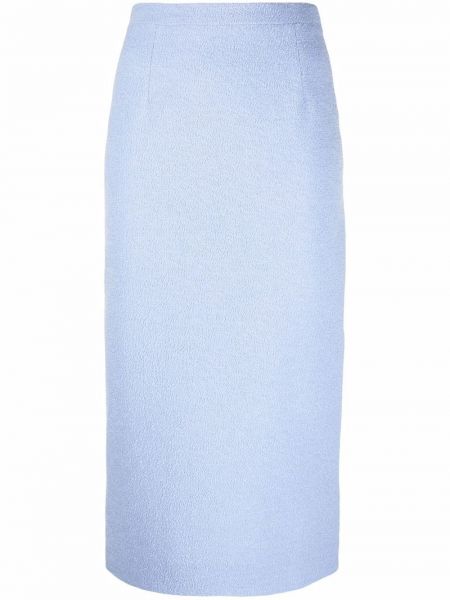 Falda de tubo ajustada de cintura alta Alessandra Rich azul