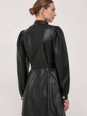 Kožené mini šaty Custommade černé