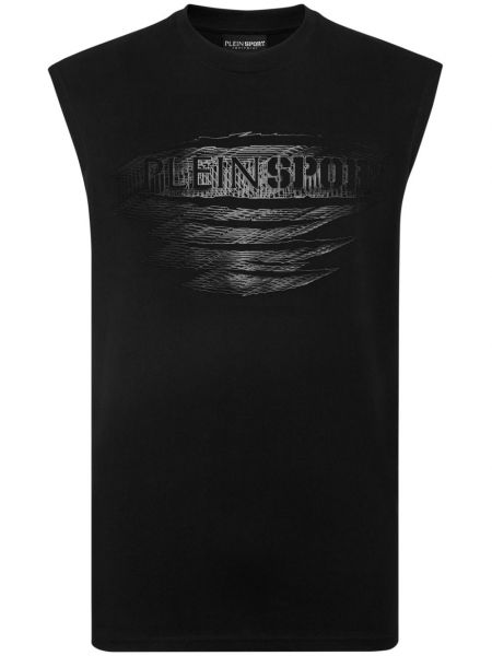 Weste aus baumwoll mit print Plein Sport schwarz