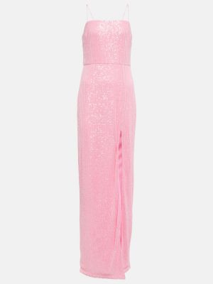 Dlouhé šaty s flitry Rotate Birger Christensen růžové
