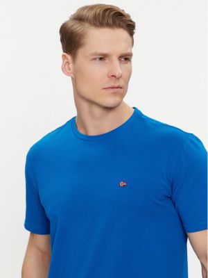 Marškinėliai Napapijri mėlyna