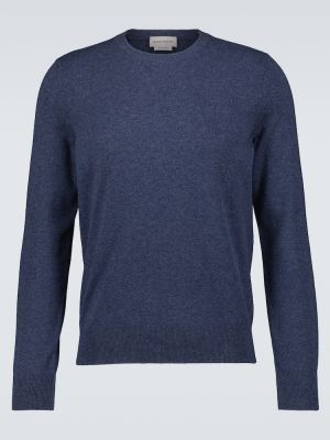 Кашмирен пуловер Alexander Mcqueen синьо