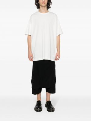 Kokvilnas t-krekls ar apaļu kakla izgriezumu Yohji Yamamoto balts