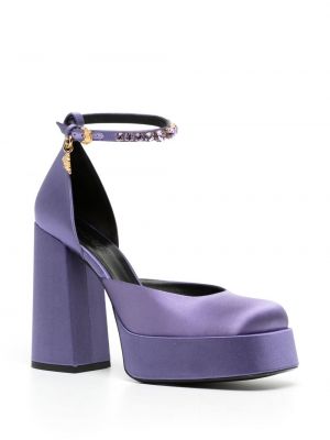 Aukštakulniai su platforma Versace violetinė