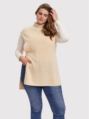 Sweter Vero Moda Curve beżowy